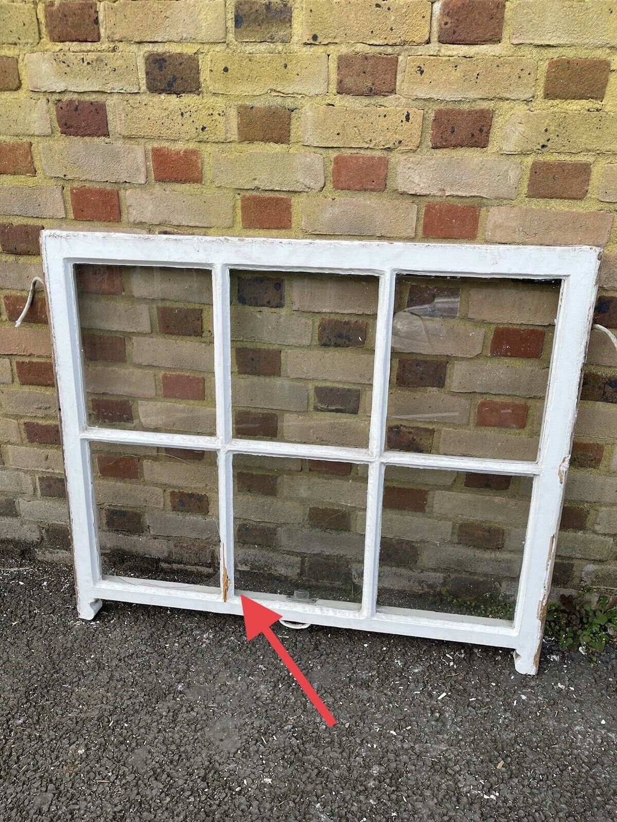 Reclaimed Old Georgian 6 Panel Wooden Sash Window