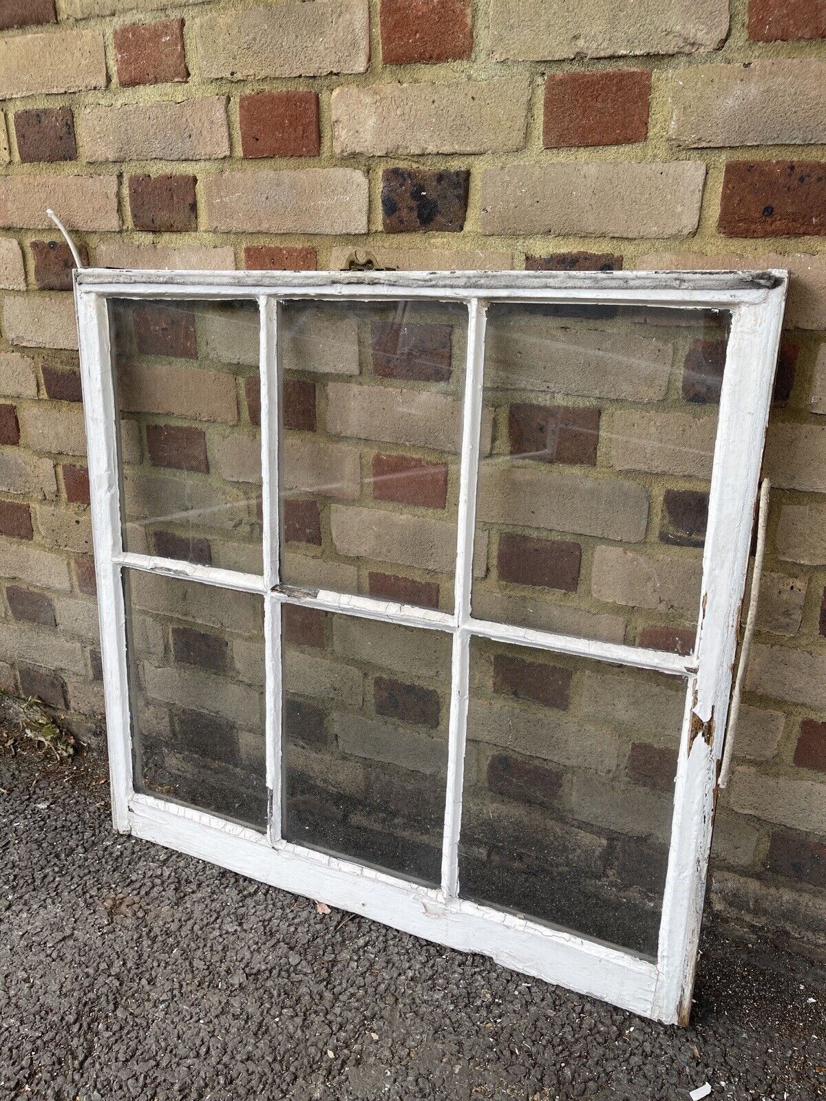 Reclaimed Old Georgian 6 Panel Wooden Window 840 x 800mm