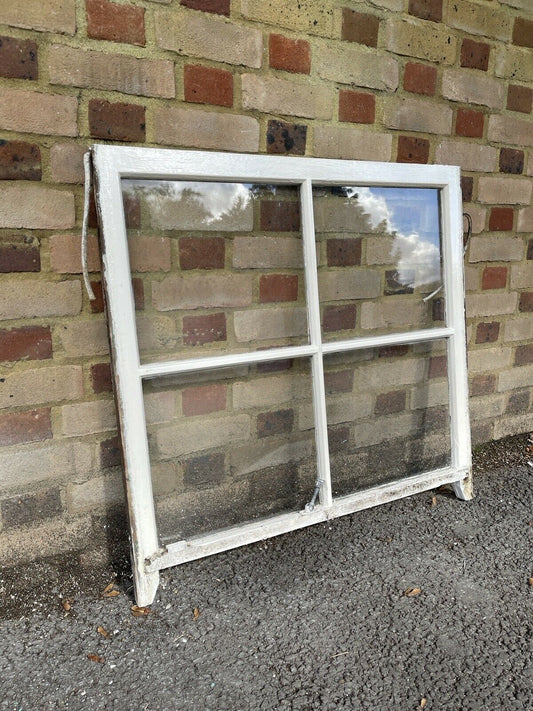 Reclaimed Old Georgian 4 Panel Wooden Window 860 x 830 mm