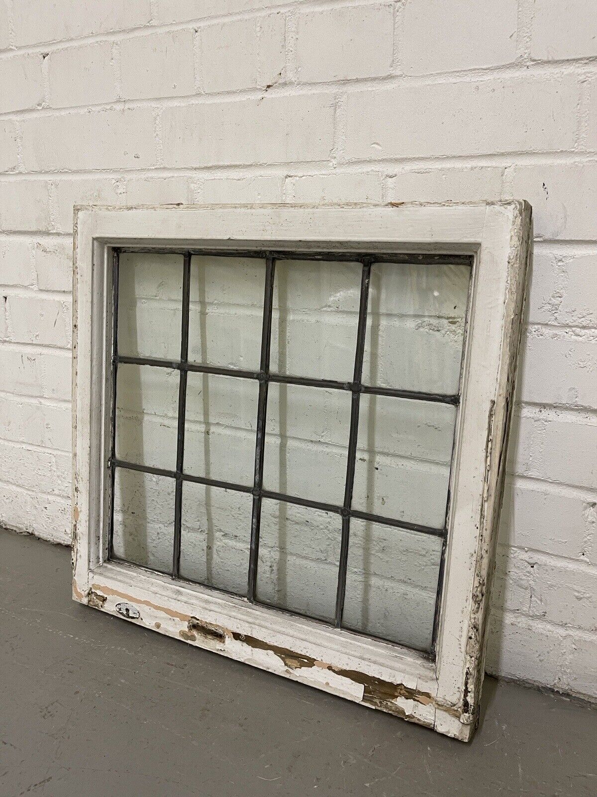 Reclaimed Leaded Light Panel Wooden Windows 510 x 505mm