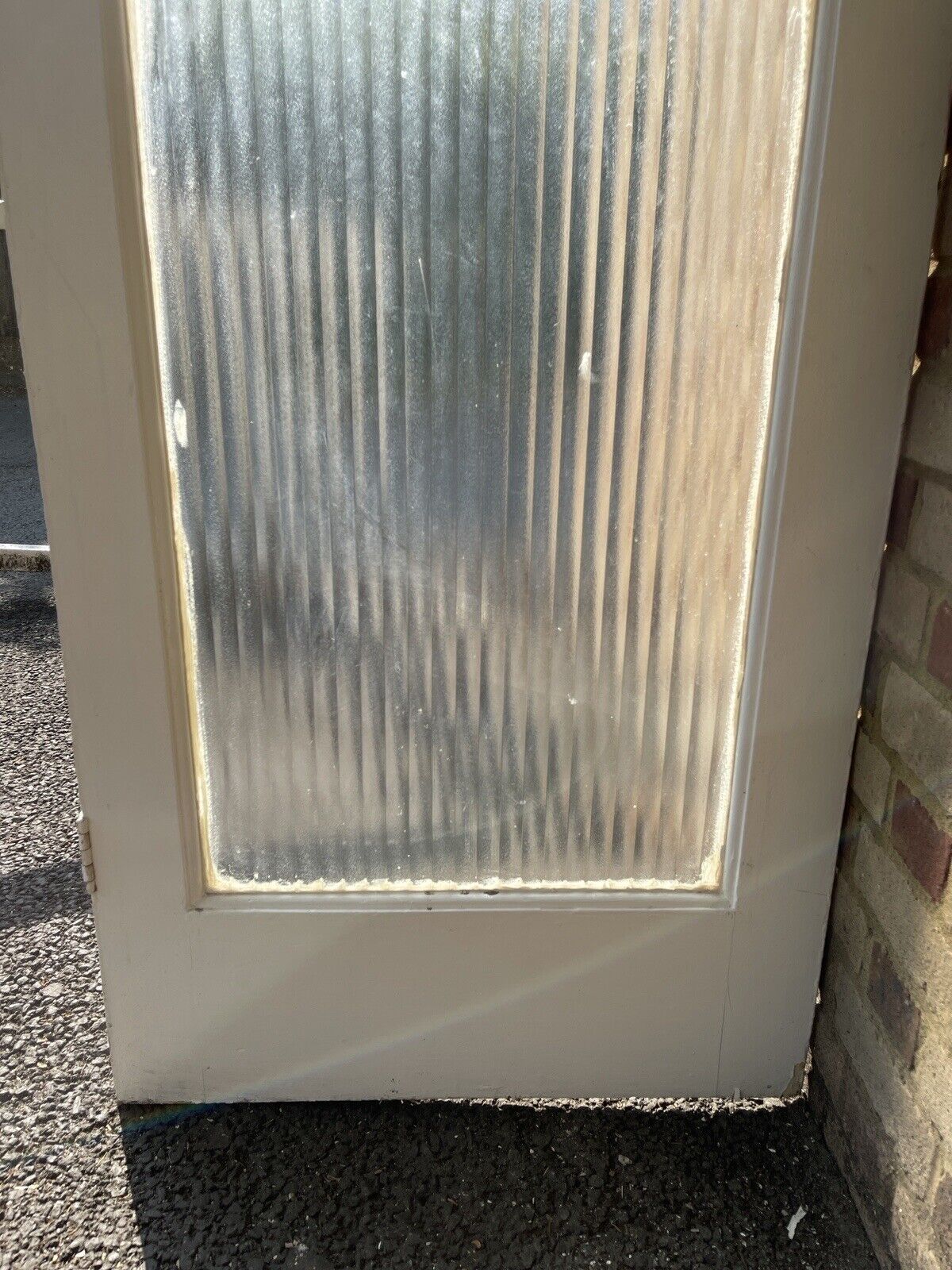 Reclaimed Reeded Glass Internal Or External Door 1930 x 715mm