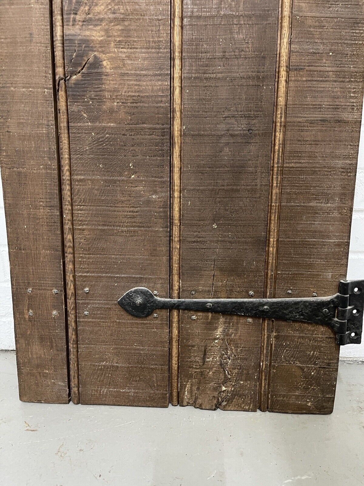 Reclaimed Oak Old Handmade Studded Ledge and Brace door 1300 x 550mm