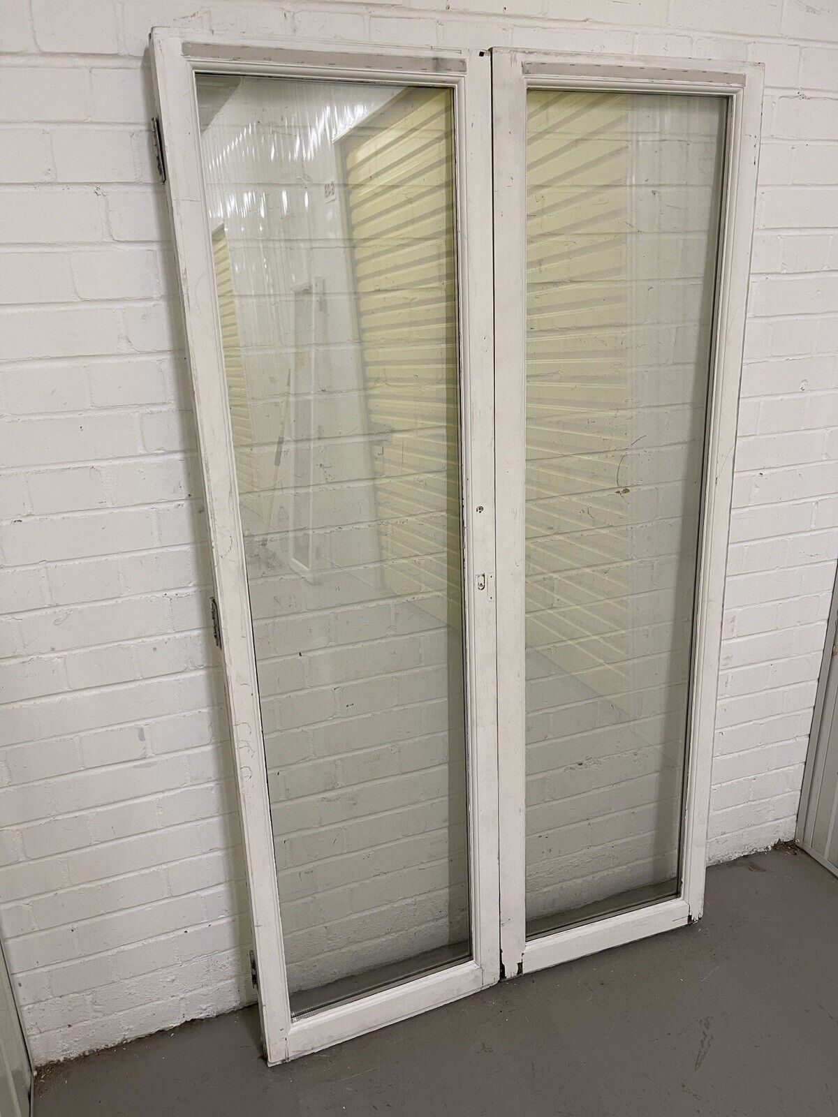 Reclaimed Old French Double Glazed Glass Wooden Double Doors 1719 x 985mm