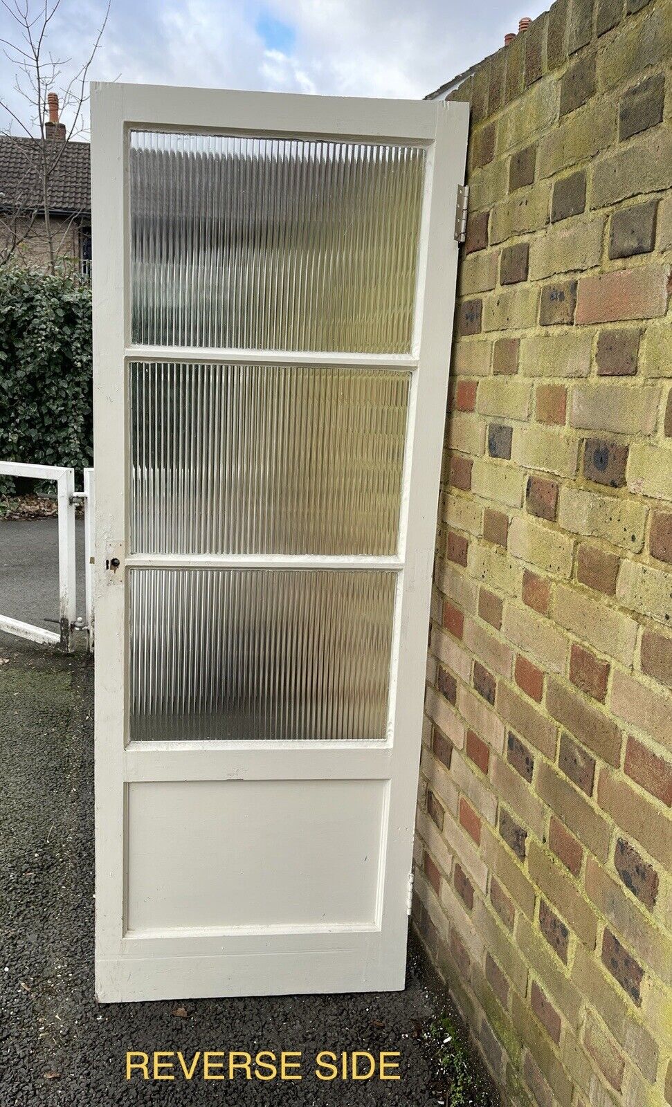 Reclaimed Reeded Glass Internal Or External Door 1945 x 725mm