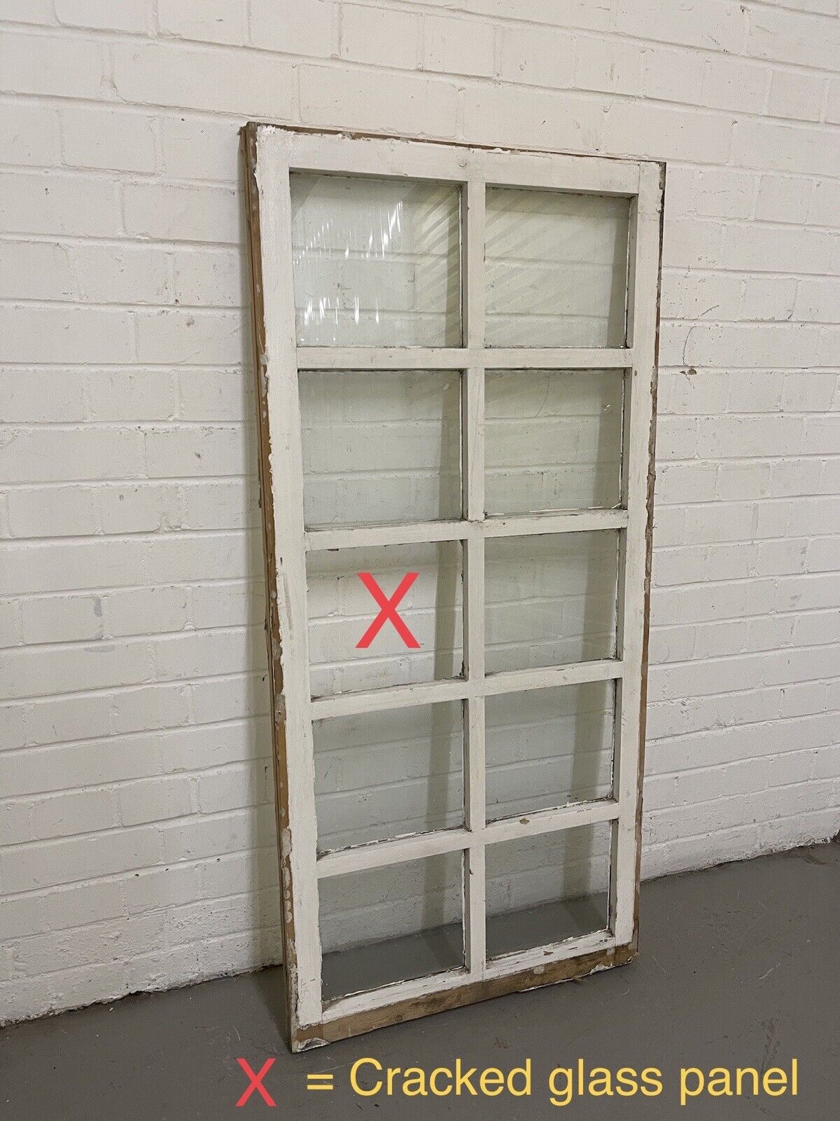 Modern Georgian 10 Panel Wooden Window 605 x 1295mm