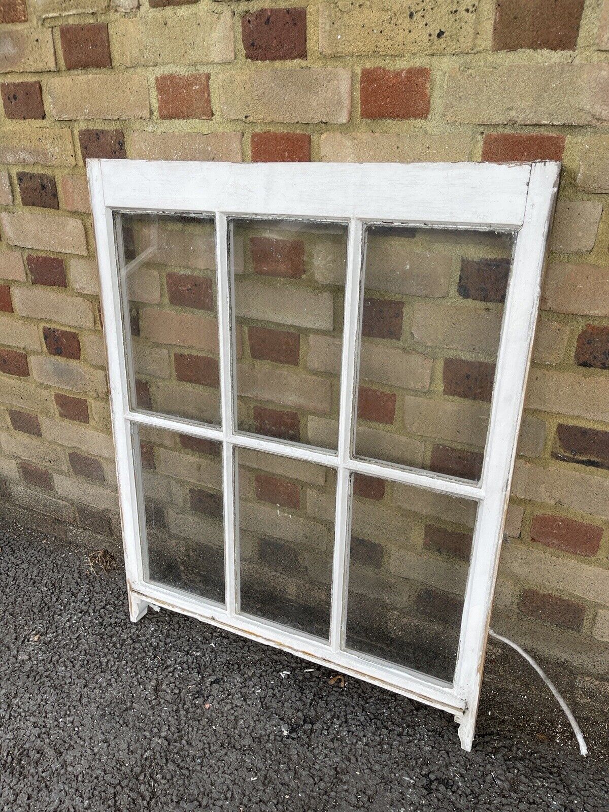 Reclaimed Old Georgian 6 Panel Wooden Window 745 x 940mm