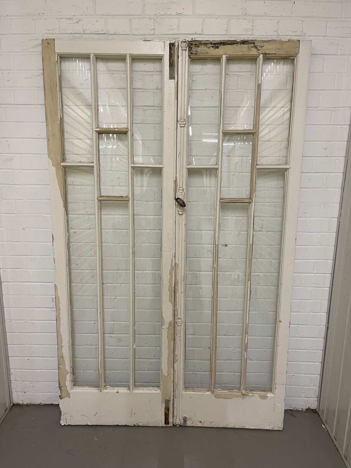 Reclaimed French Victorian Georgian Panel Wooden Double Doors 1967mm x 1220mm