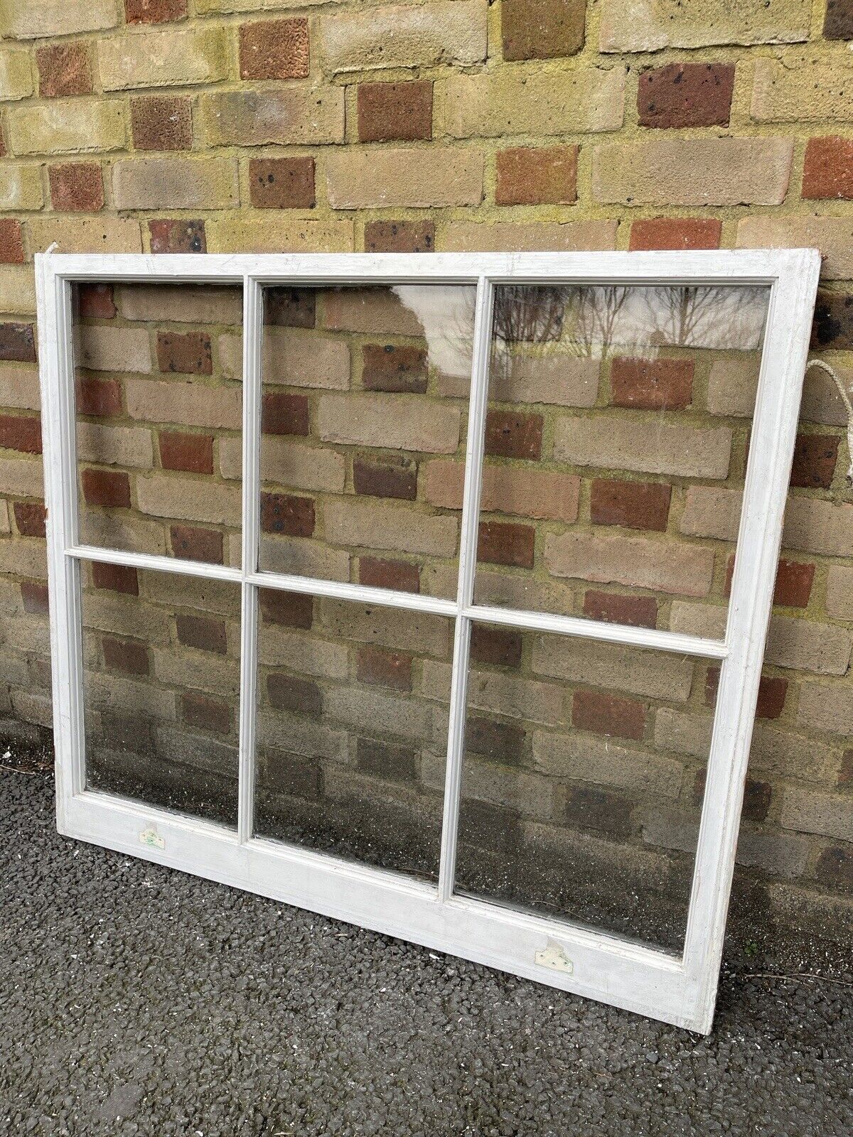 Reclaimed Old Georgian 6 Panel Wooden Window 1080 x 945mm