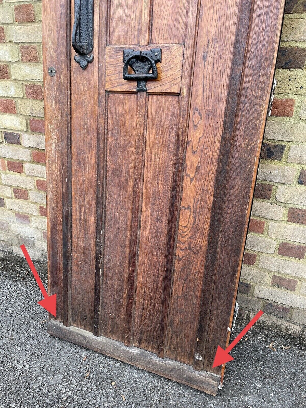 Reclaimed Edwardian Victorian Arts Craft Oak Wooden Front Door 2020 x 810mm