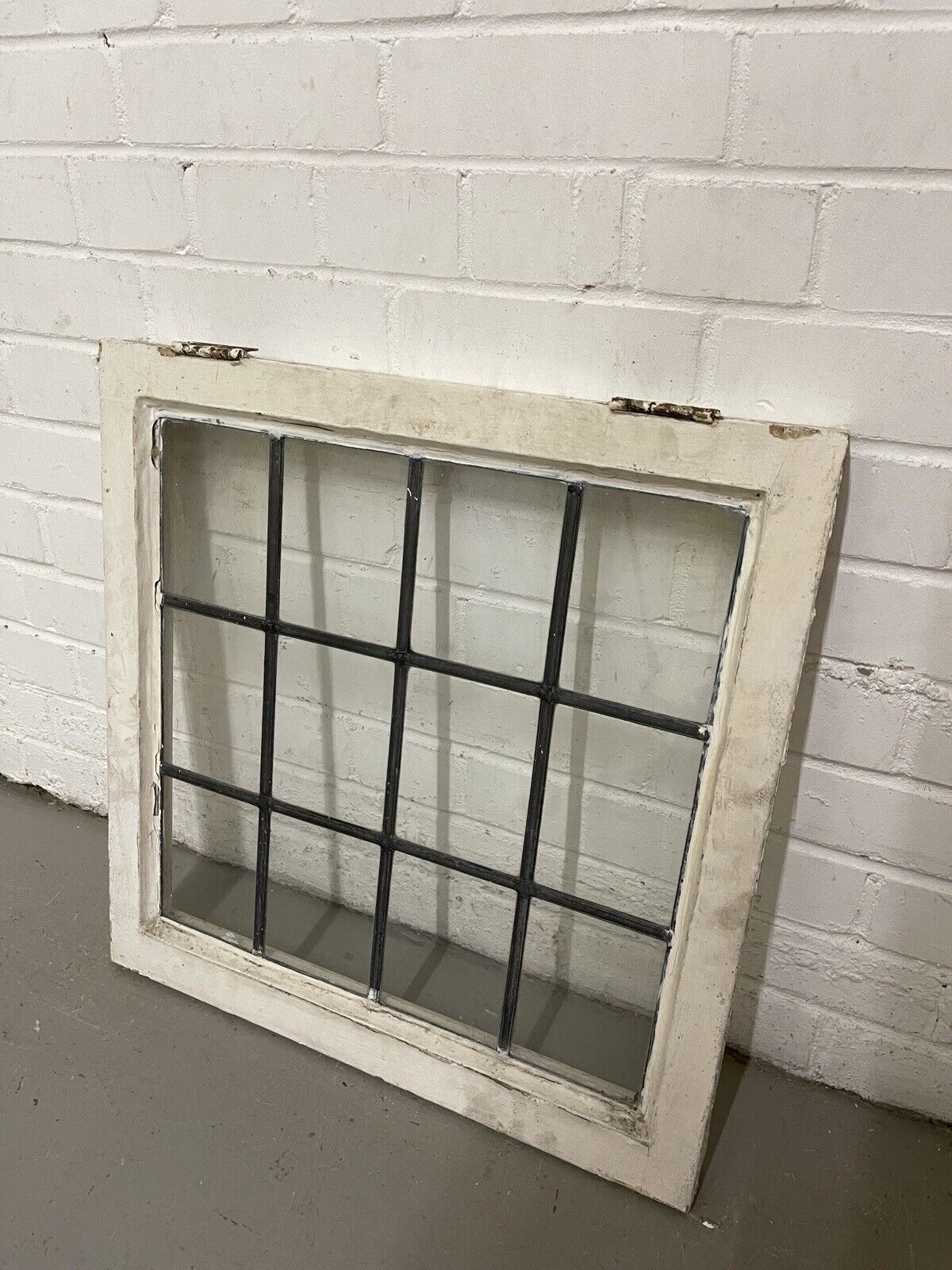 Reclaimed Leaded Light Panel Wooden Windows 560 x 570mm