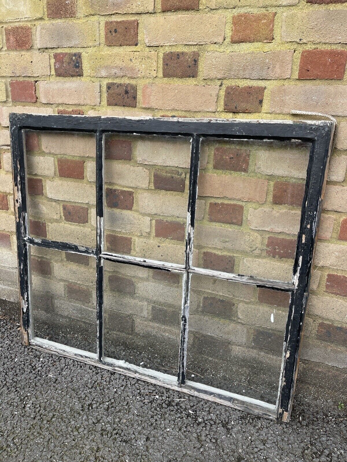 Reclaimed Old Georgian 6 Panel Wooden Window 960 x 820mm