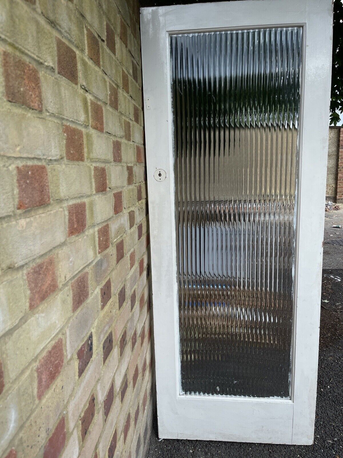 Reclaimed Reeded Glass Internal Or External Door 1970 x 762mm ...