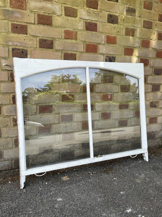 Reclaimed Old Victorian Edwardian Arch Panel Wooden Sash Window 1050 x 855mm