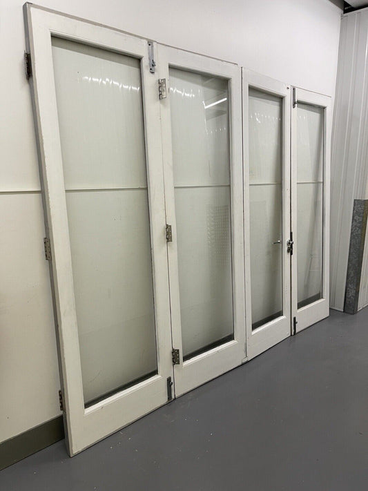 Solid Wood Double Glazed Bifold Sliding  External Doors NO FRAME 2175 x 2883mm