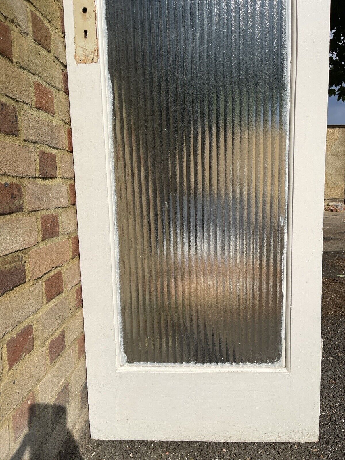 Reclaimed Reeded Glass Internal Or External Door 1930 x 715mm