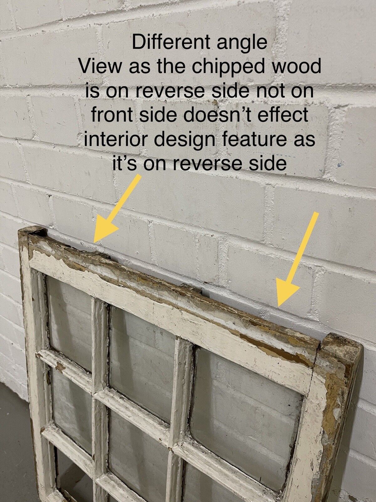 Reclaimed Old Georgian 9 Panel Wooden Window 570 x 630mm