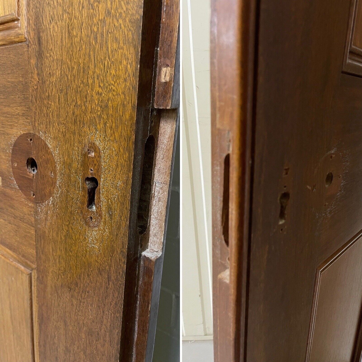Reclaimed Large French Mahogany  Wooden Double Doors Provenance Knightsbridge