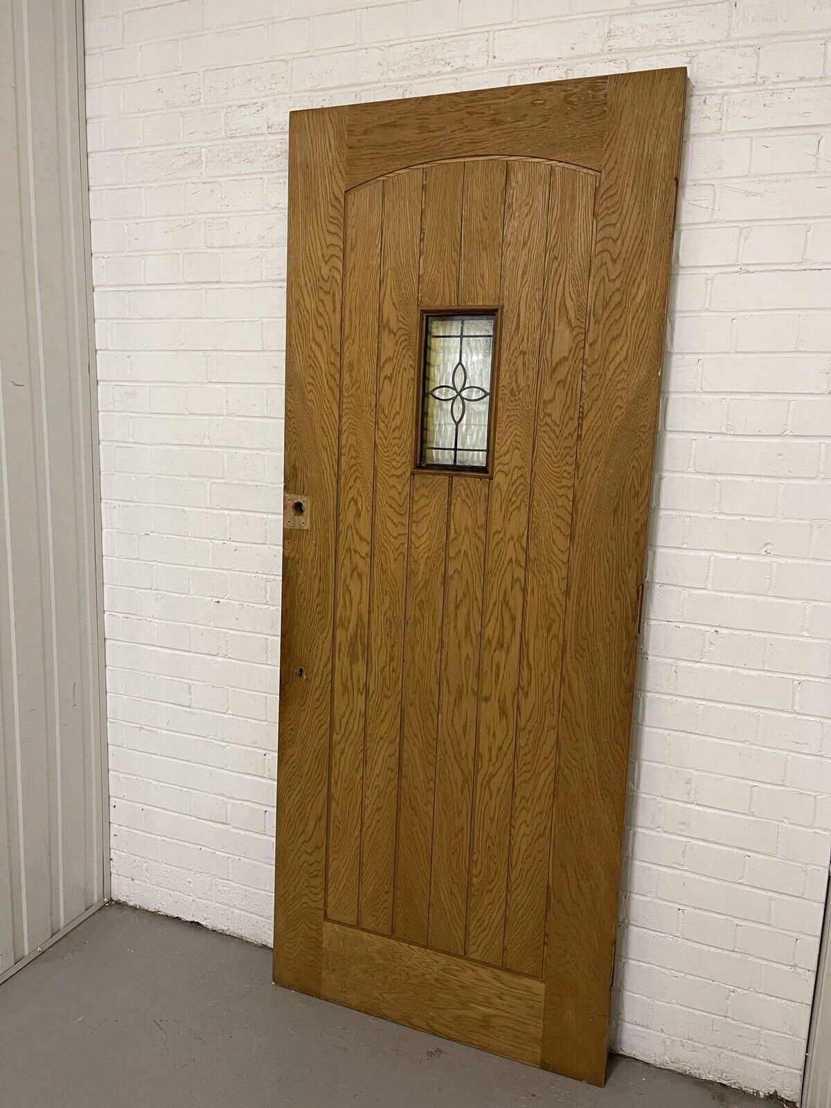 Reclaimed Oak Cottage Glazed Wooden Panel External Door 2015 Or 2032mm x 814mm