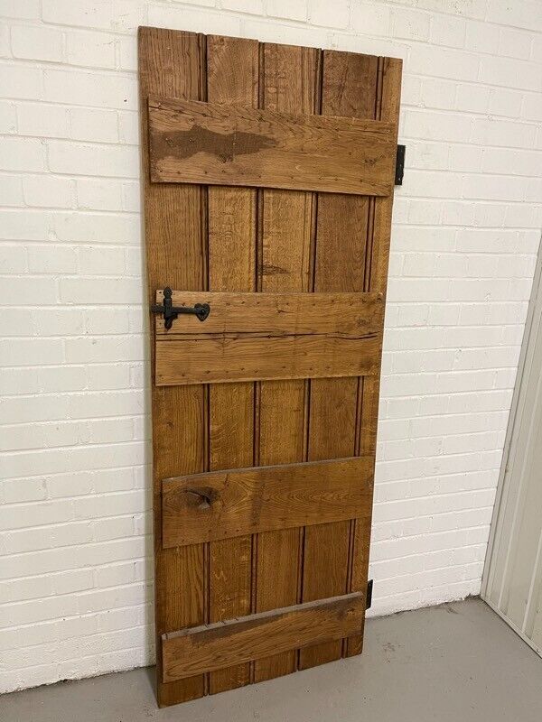 Reclaimed Oak Old Handmade Studded Ledge and Brace door 1795 x 675mm