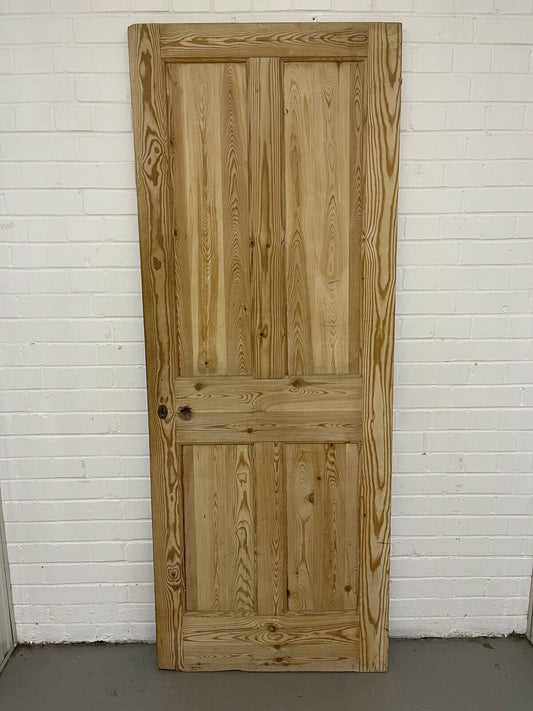 Original Vintage Reclaimed Victorian Pine Internal 4 panel Door 1955 x 755mm