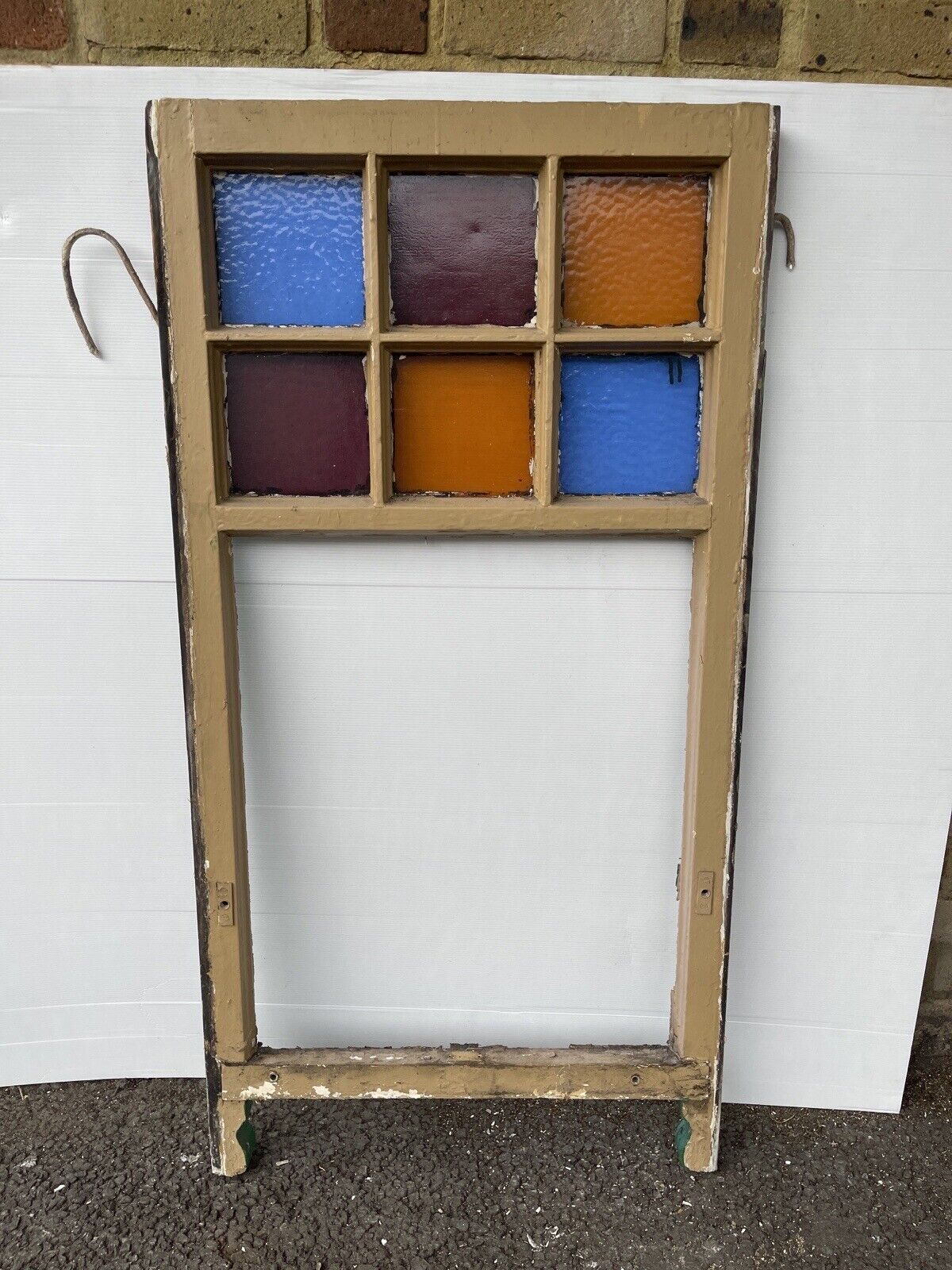 Reclaimed Old Georgian 6 Panel Wooden Window 1180 x 610mm