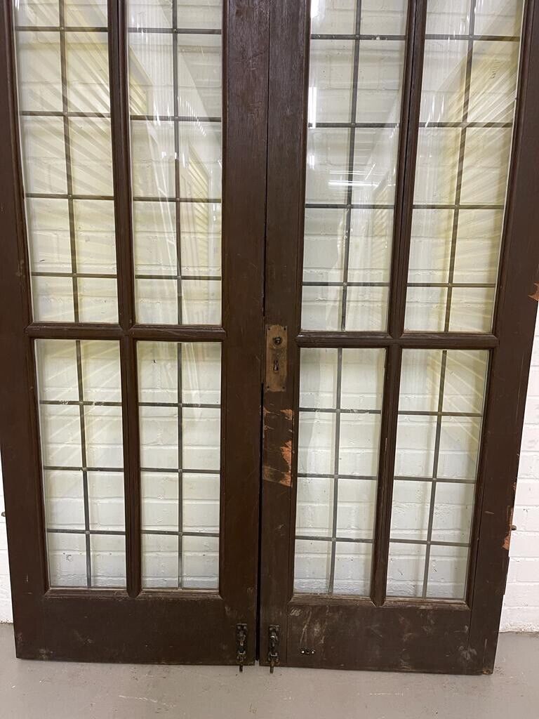 Reclaimed Old French Double Glazed Glass Wooden Double Doors 1835 x 1205mm