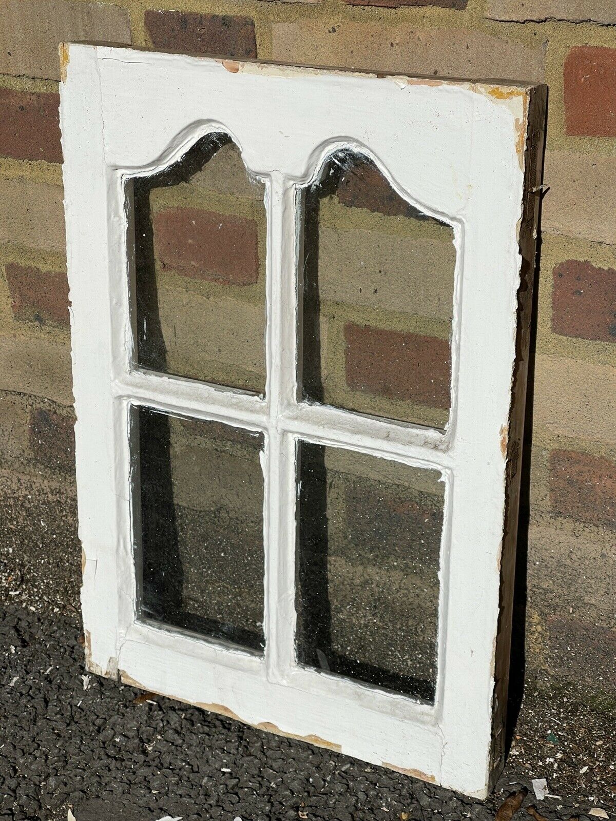 Reclaimed Old Edwardian Arch Sash Wooden Window 555 x 385mm