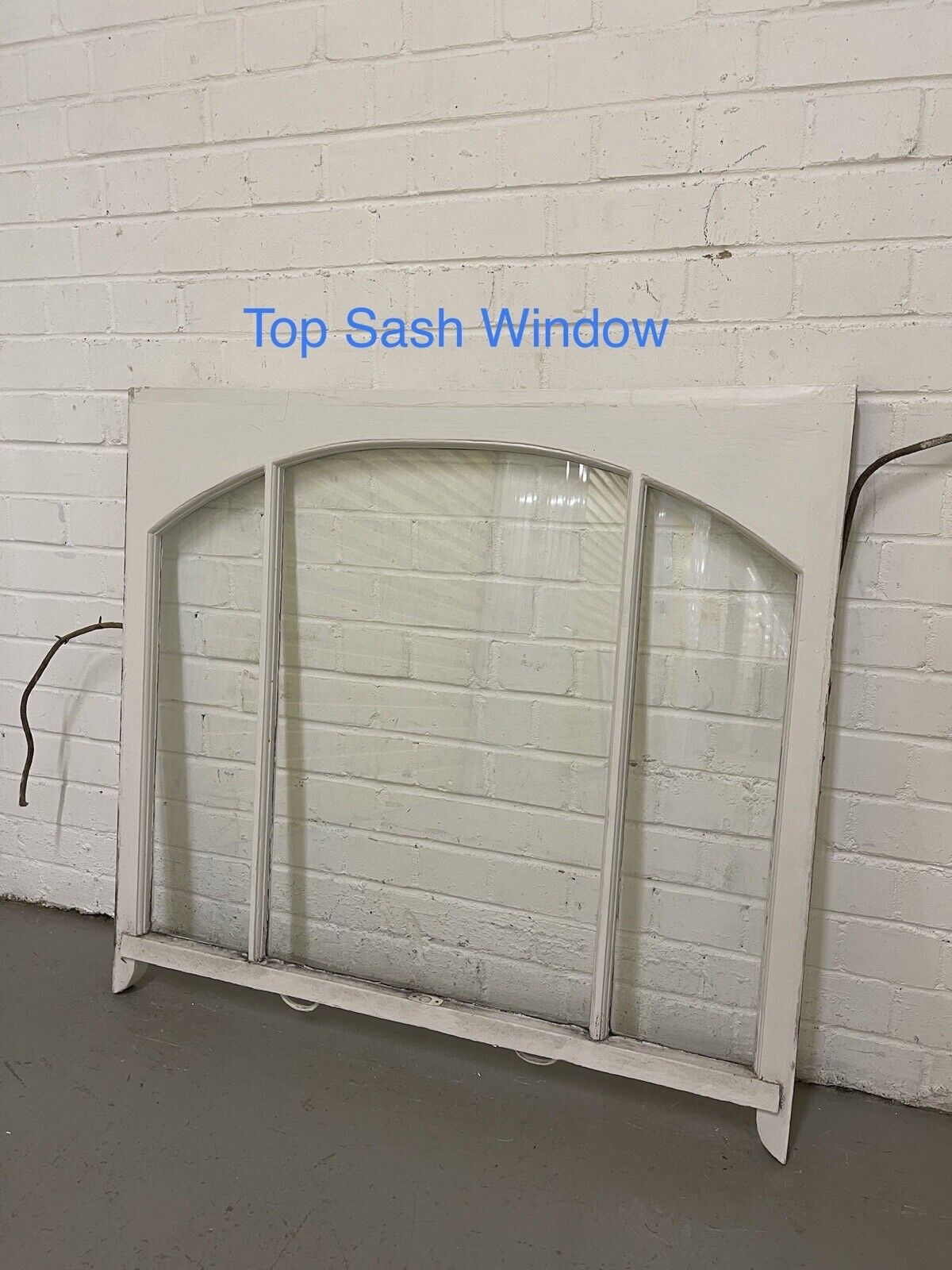 Pair Of Reclaimed Edwardian Arch Wooden Panel Sash Window 935x865 940x873