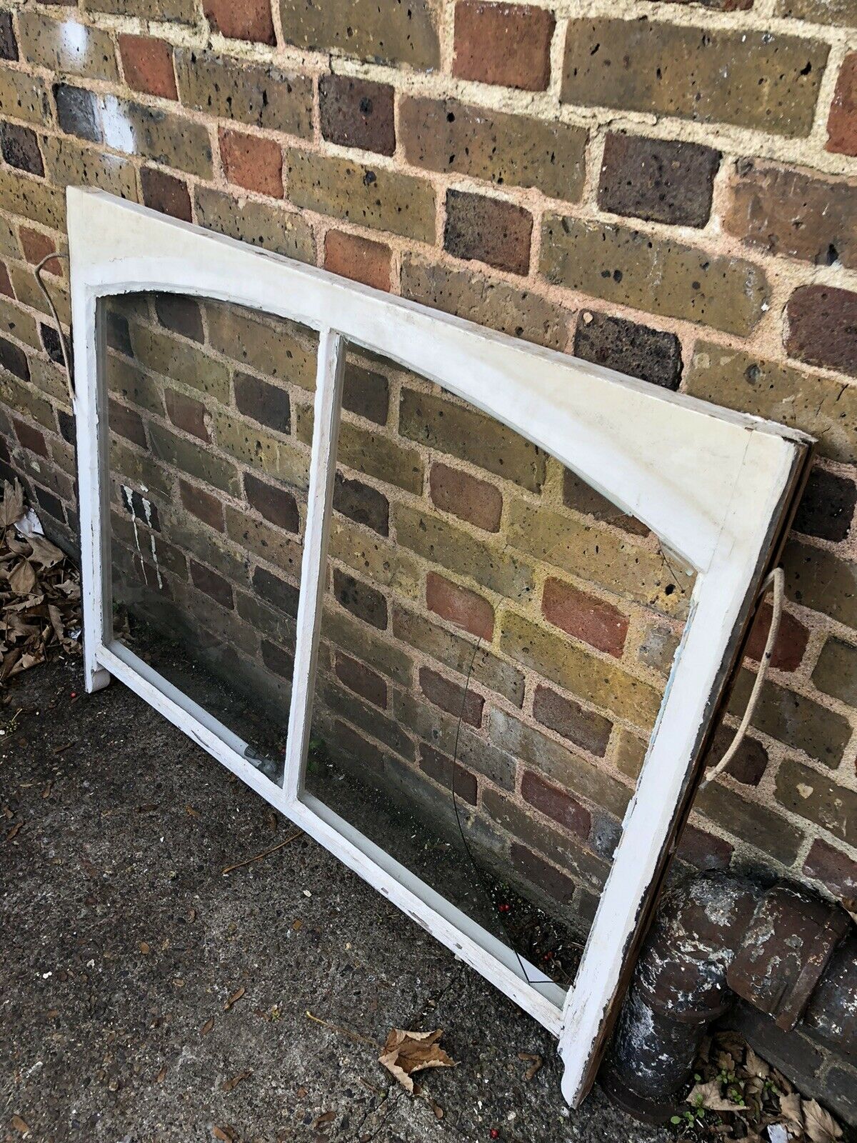 Reclaimed Old Victorian Edwardian Arch Panel Wooden Sash Window