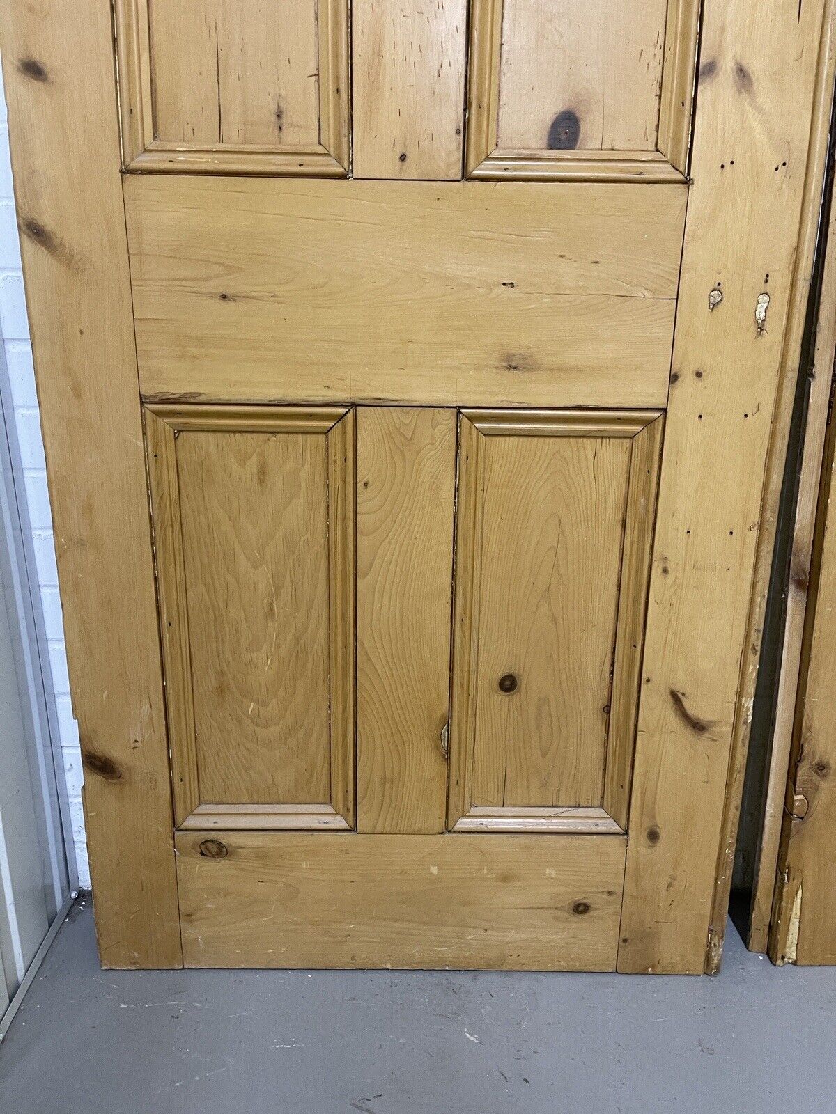 Reclaimed Victorian Pair French Pine Internal 4 panel Door 2250 or 2060 x 1567mm