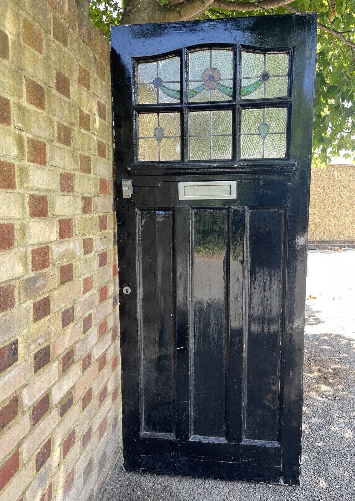Reclaimed Old Edwardian Victorian Wooden Panel Front Door 2070mm x 860mm