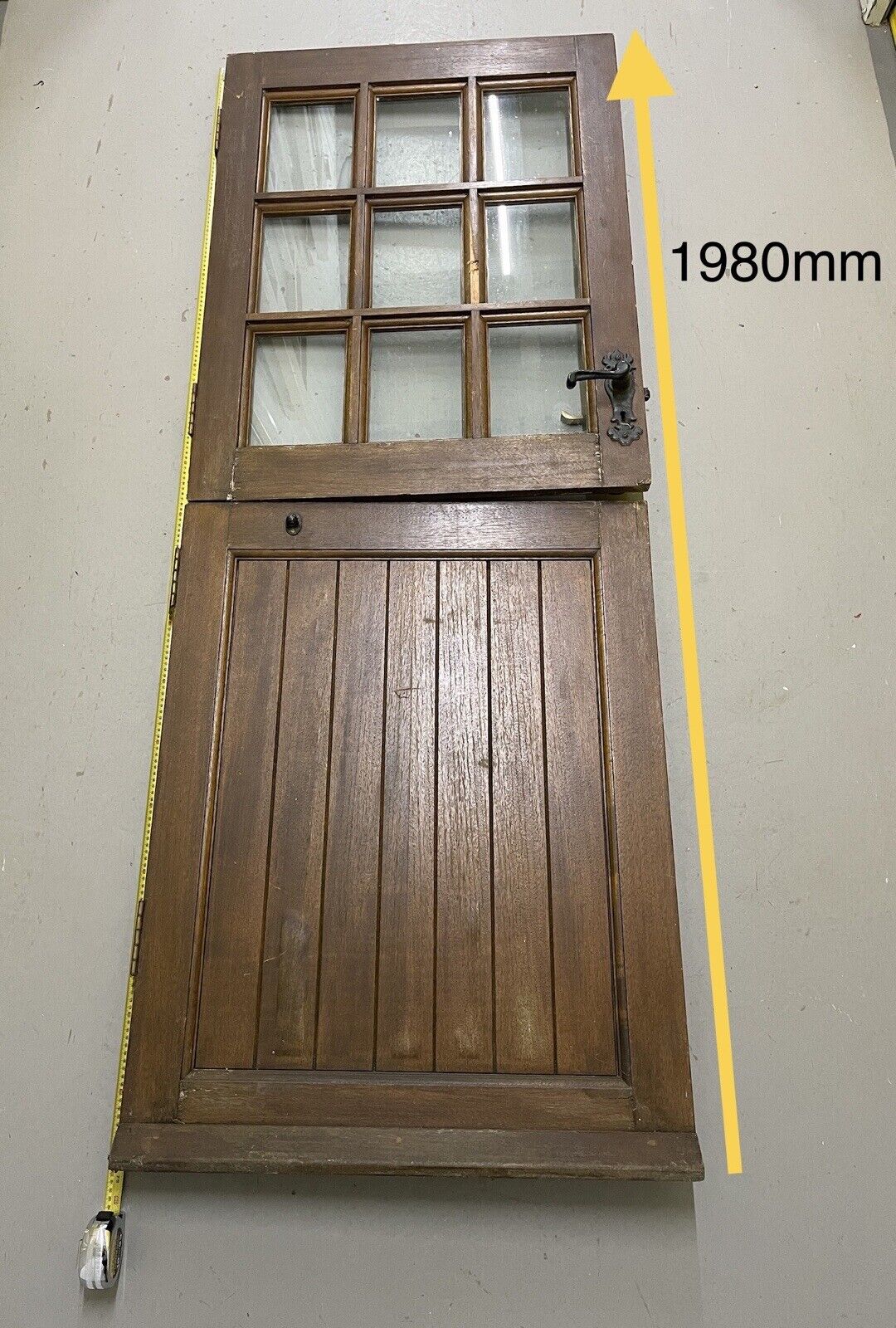 Solid Hardwood External Glass panel Stable Door 1980 X 758mm