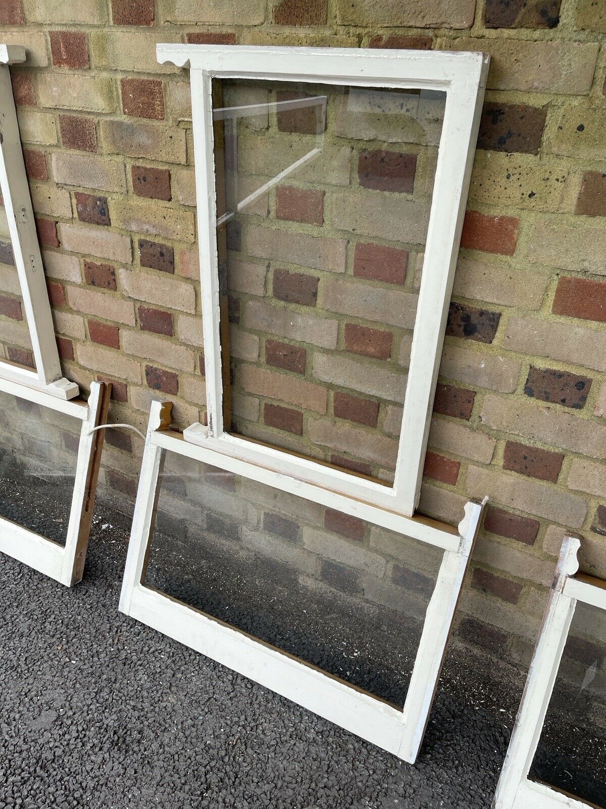 Reclaimed Old Victorian Panel Wooden Sash Windows Three pairs Job Lot
