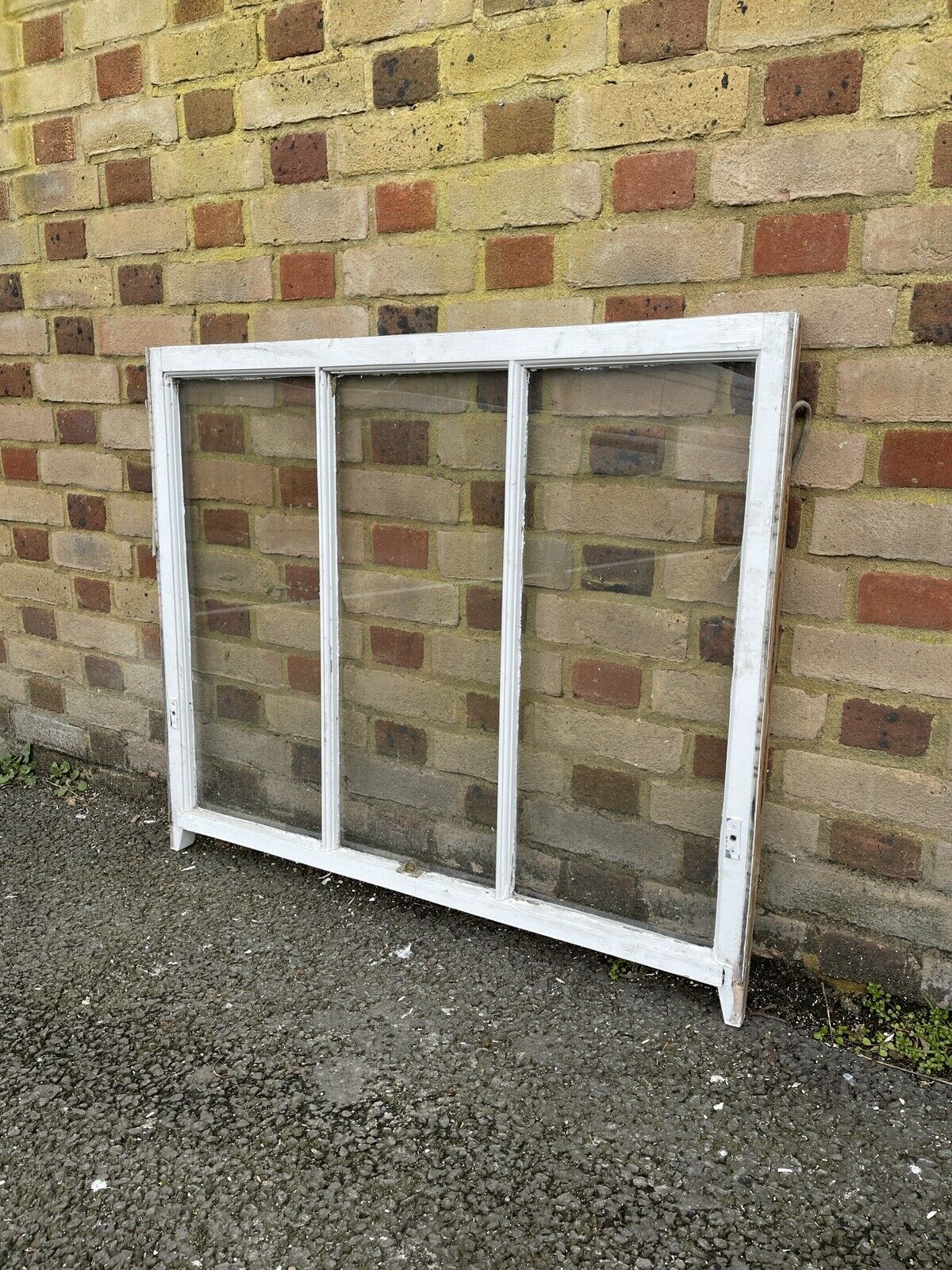 Reclaimed Old Victorian Edwardian Wooden Three Panel Sash Window