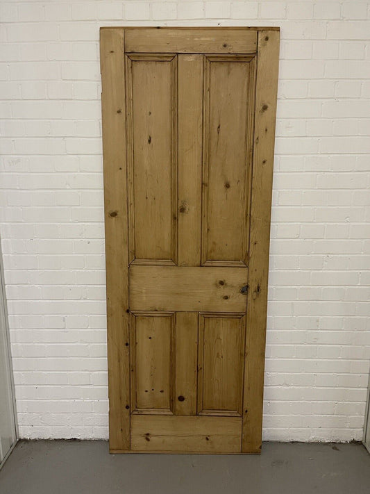 Original Vintage Reclaimed Victorian Pine Internal 4 panel Door 1965 x 755mm