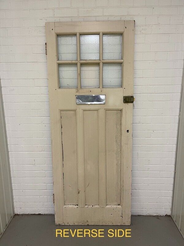 Reclaimed Victorian Wooden Panel External Front Door 2030 x 815mm