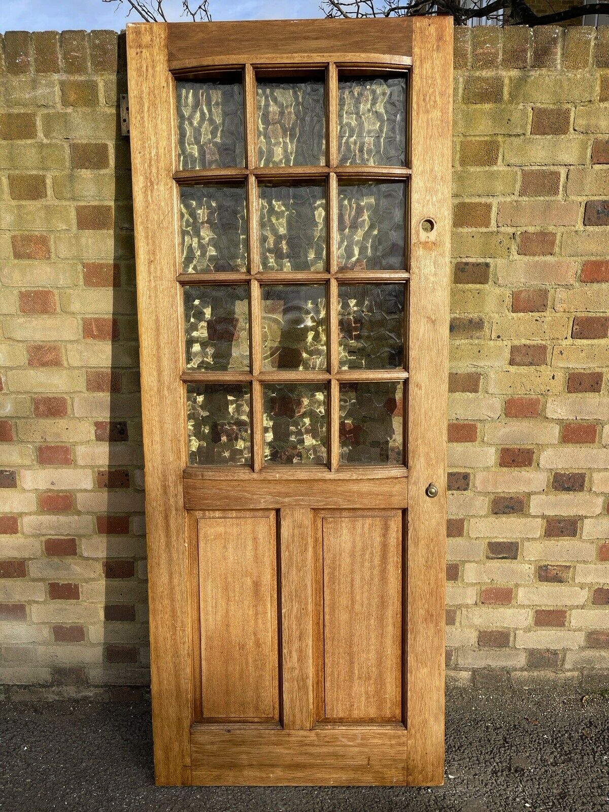 Reclaimed Wooden Panel External Front Door Crafted Bow Design 2035 x 814mm