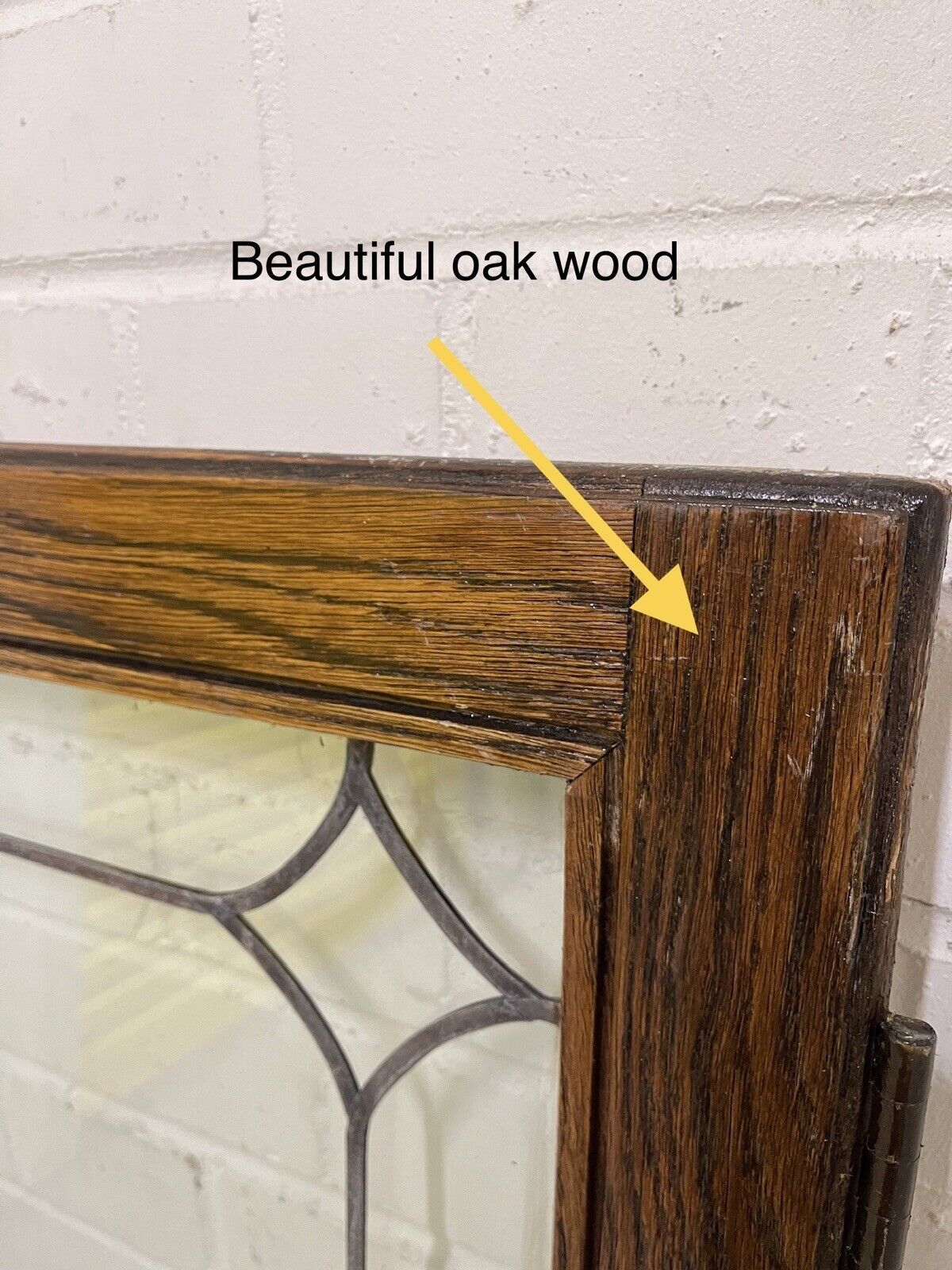 Job Lot Of Four Double Glazed Leaded Trim Oak Wooden Windows 1110 x 515mm