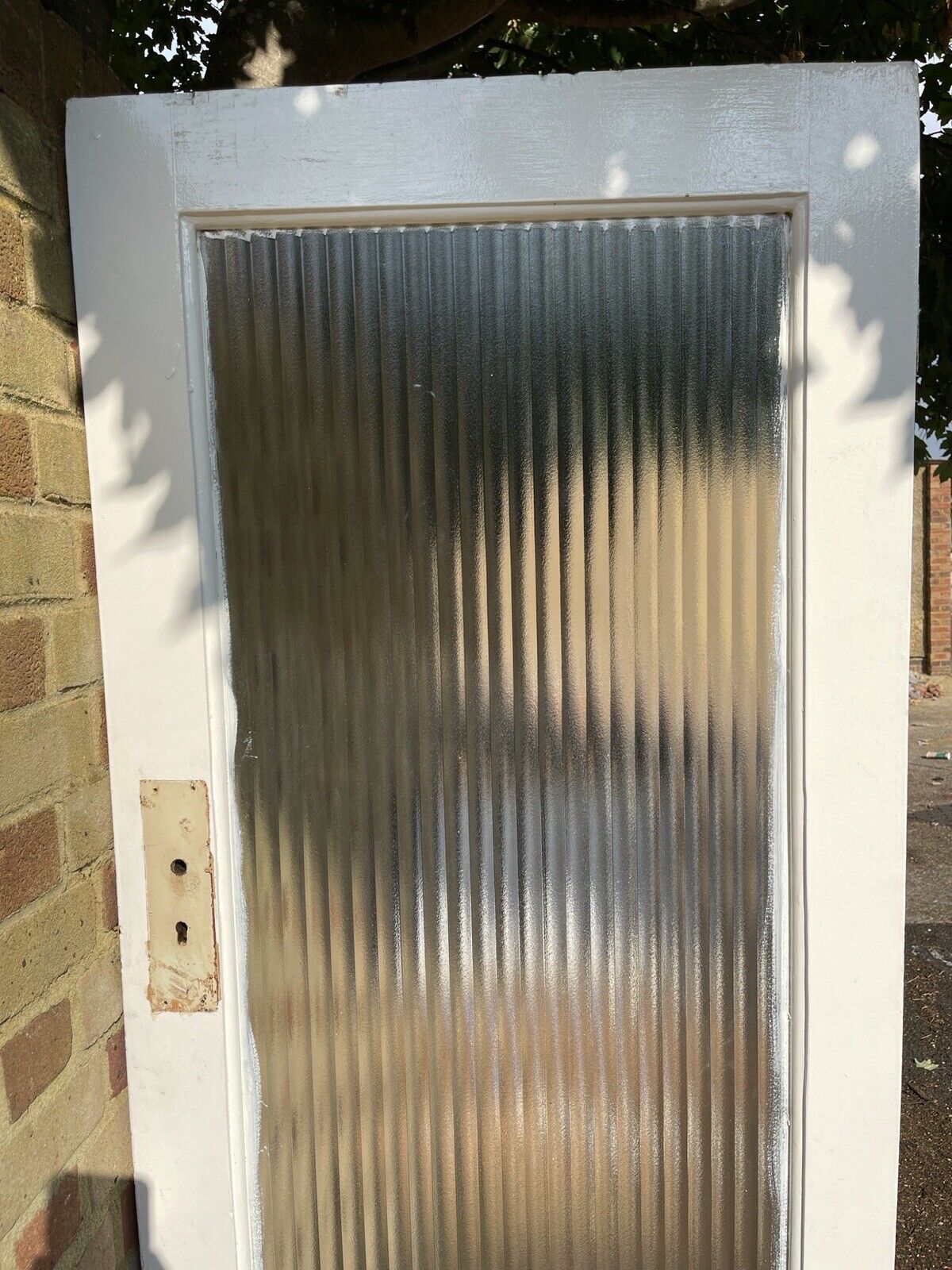 Reclaimed Reeded Glass Internal Or External Door 1930 x 715mm ...