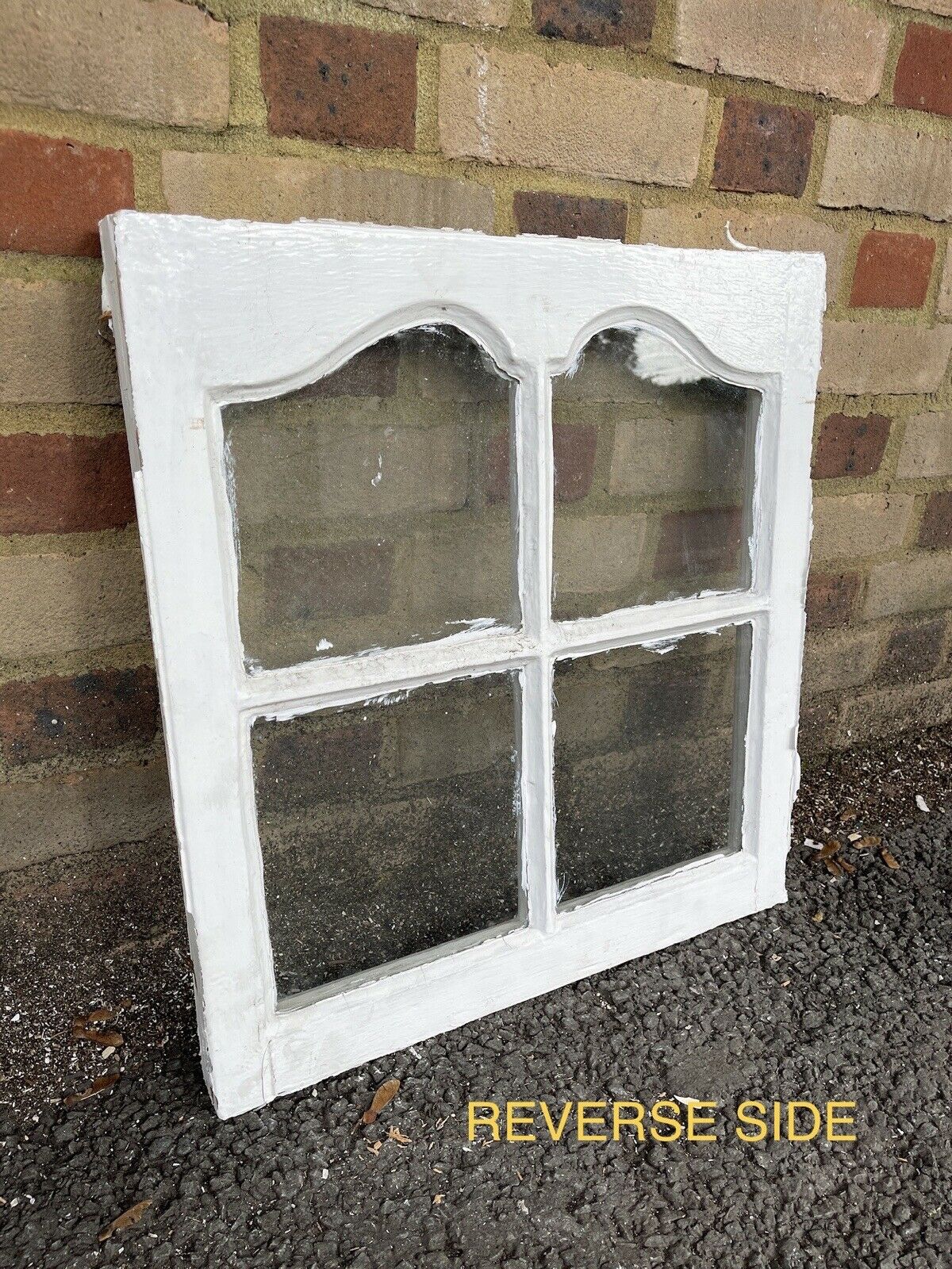 Reclaimed Old Edwardian Arch Sash Wooden Window 560 x 530mm