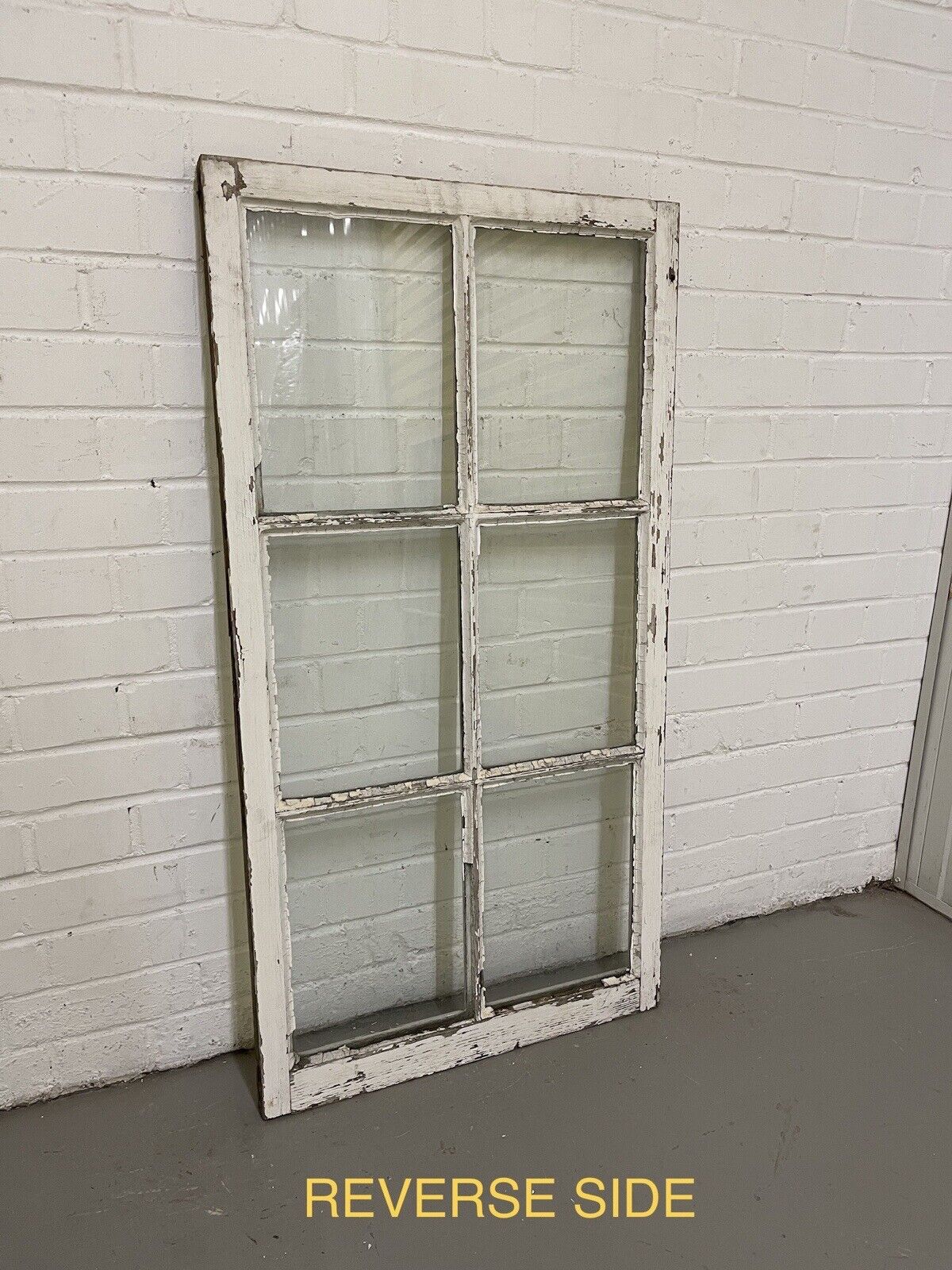 Reclaimed Old Georgian 6 Panel Wooden Window 580 x 1100mm