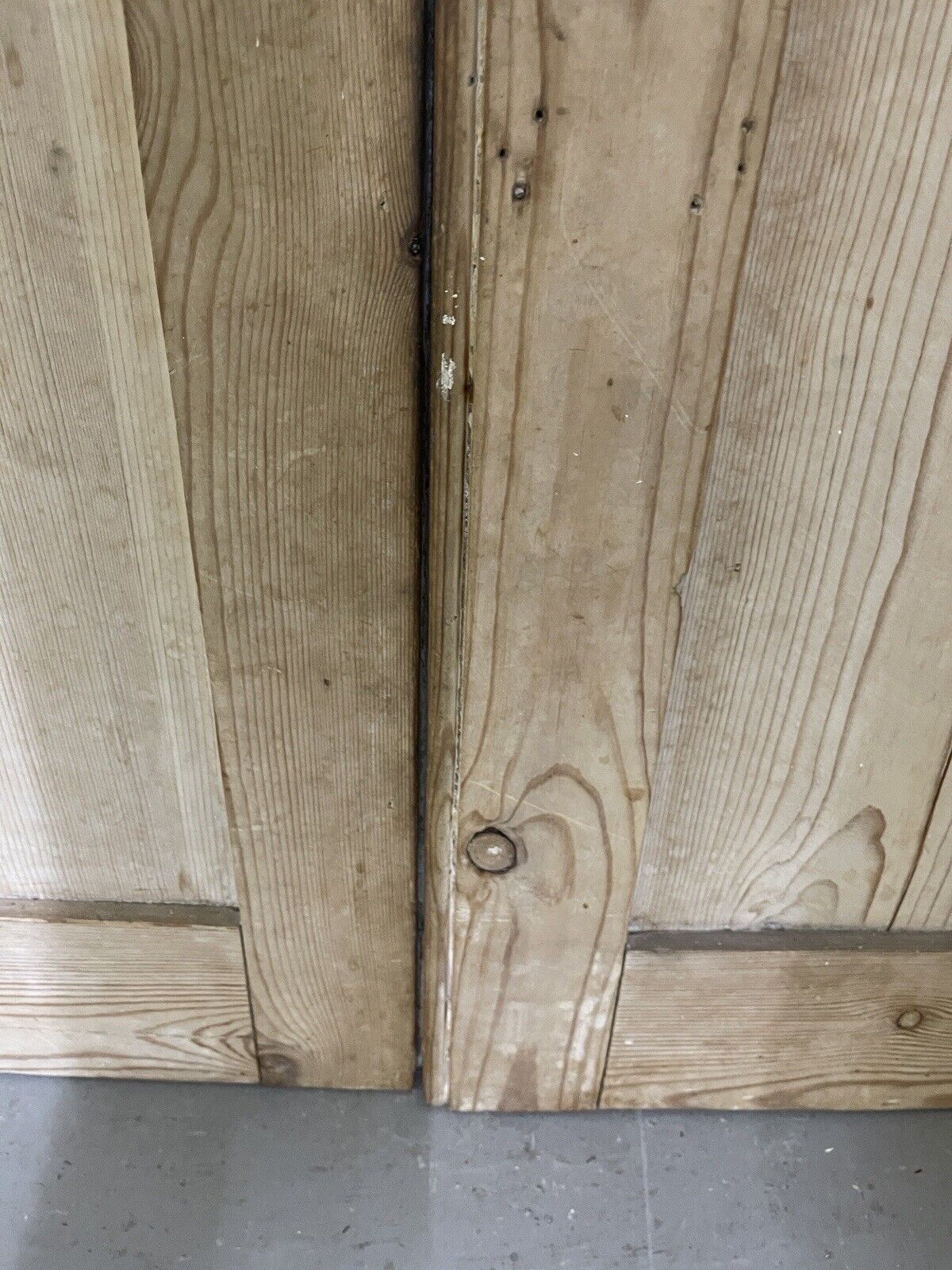 Pair Of Reclaimed Interlocking Victorian Pine  Alcove Cupboard Doors 1605 x 887