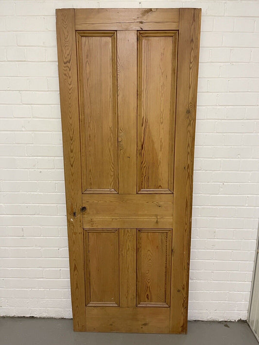 Original Vintage Reclaimed Victorian Pine Internal 4 panel Door 1950 x 768mm