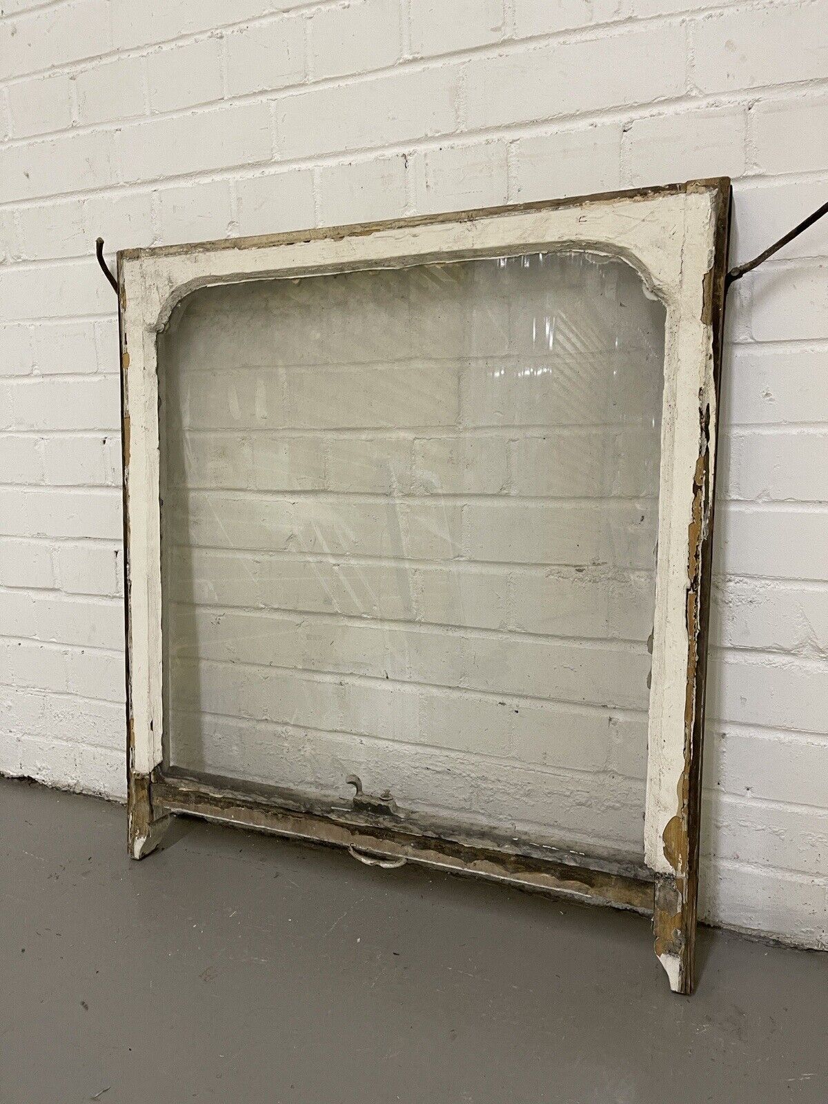 Reclaimed Old Edwardian Arch Sash Wooden Window 770 x 698mm