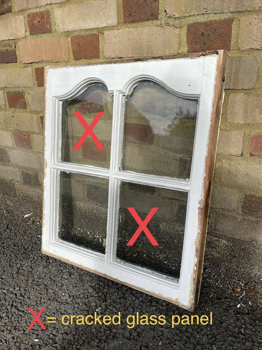 Reclaimed Old Edwardian Arch Sash Wooden Window 603 x 525mm