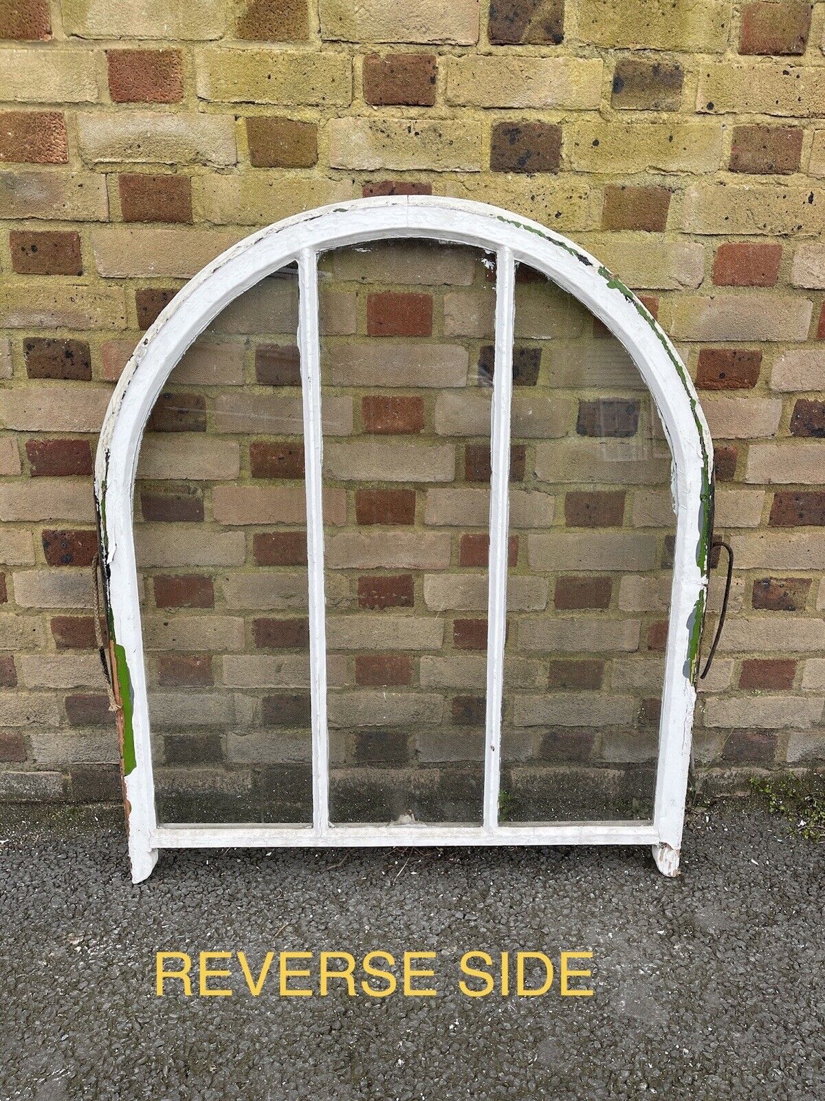 Reclaimed Old Victorian Edwardian Arch Panel Wooden Sash Window 955 x 1045mm