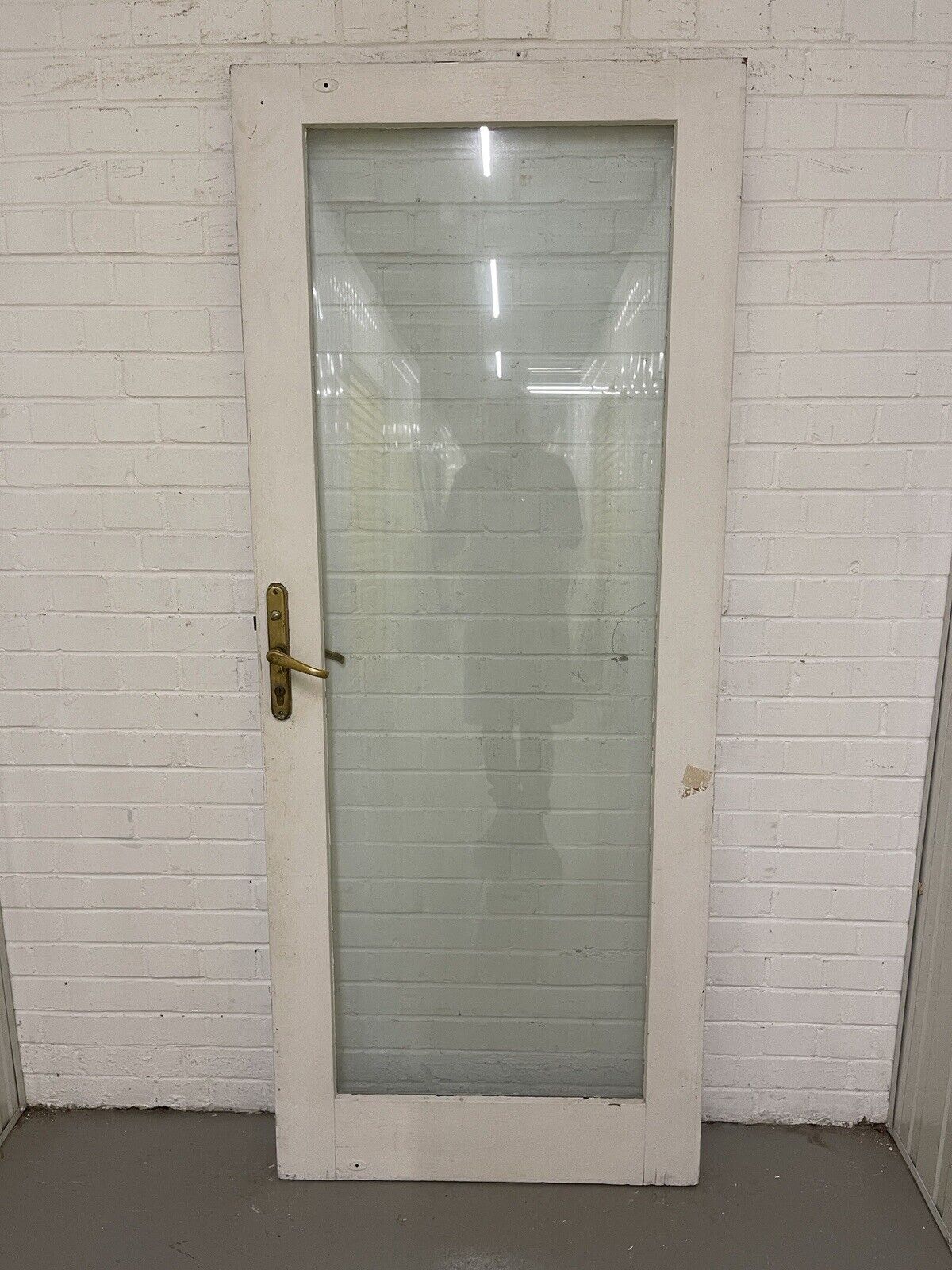 Reclaimed Old Double Glazed Glass Wooden Door 1965 x 805mm