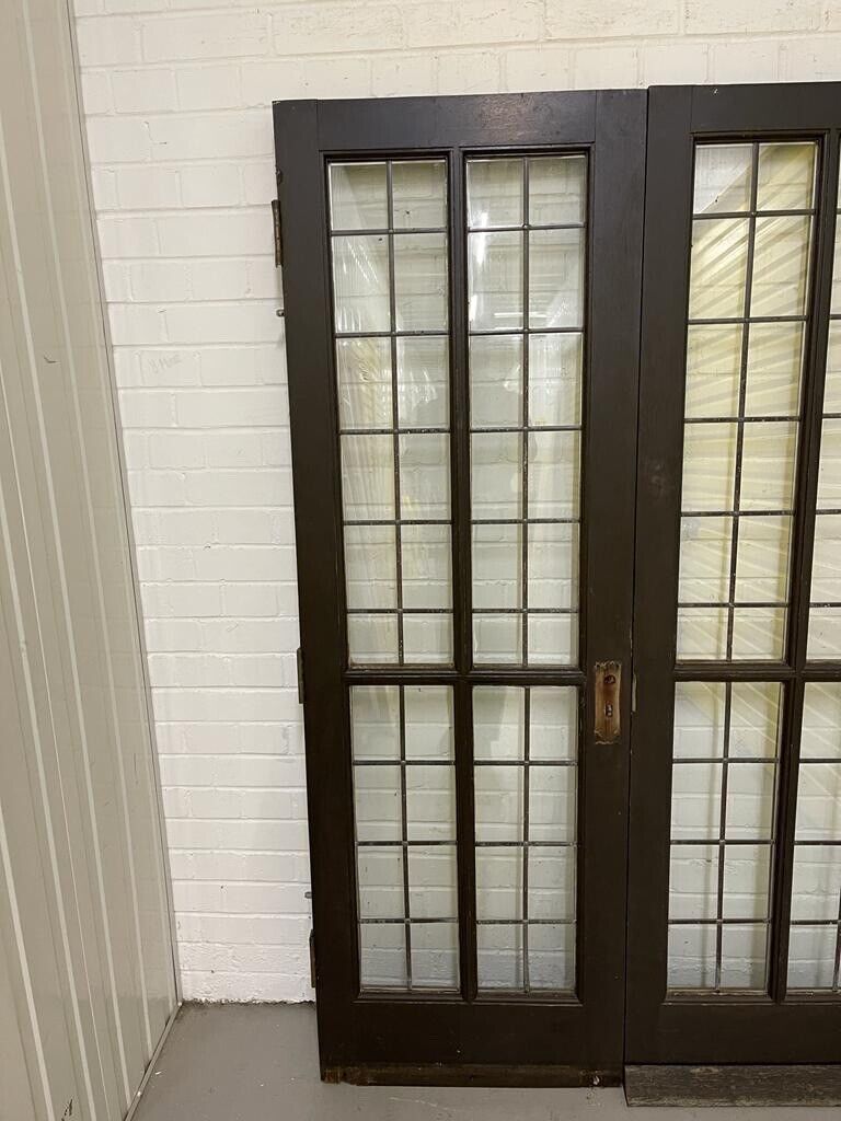 Reclaimed Old French Double Glazed Glass Wooden Double Doors 1835 x 1205mm