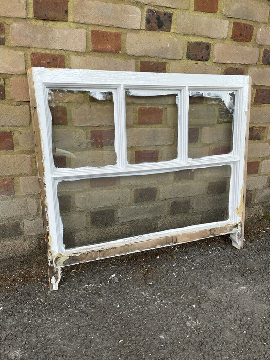 Reclaimed Old Georgian 4 Panel Wooden Sash Window 805 x 705mm