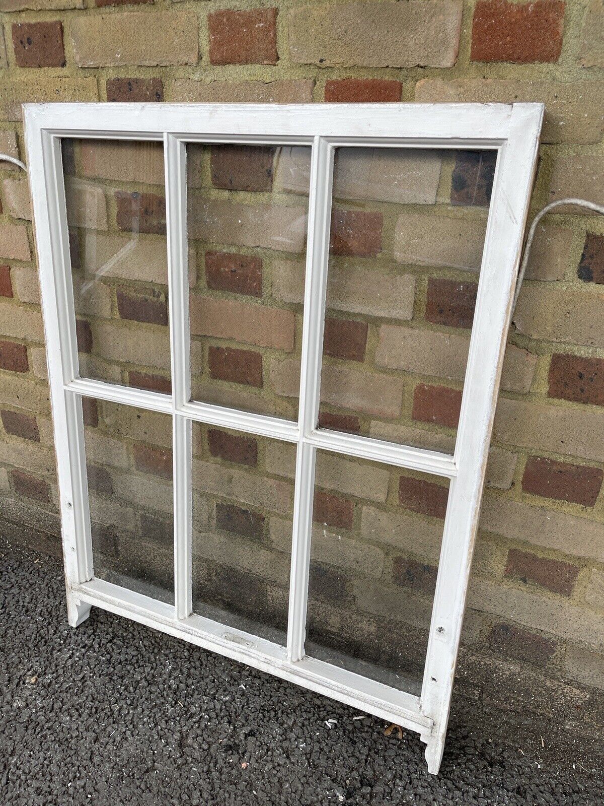 Reclaimed Old Georgian 6 Panel Wooden Window 750 x 955mm